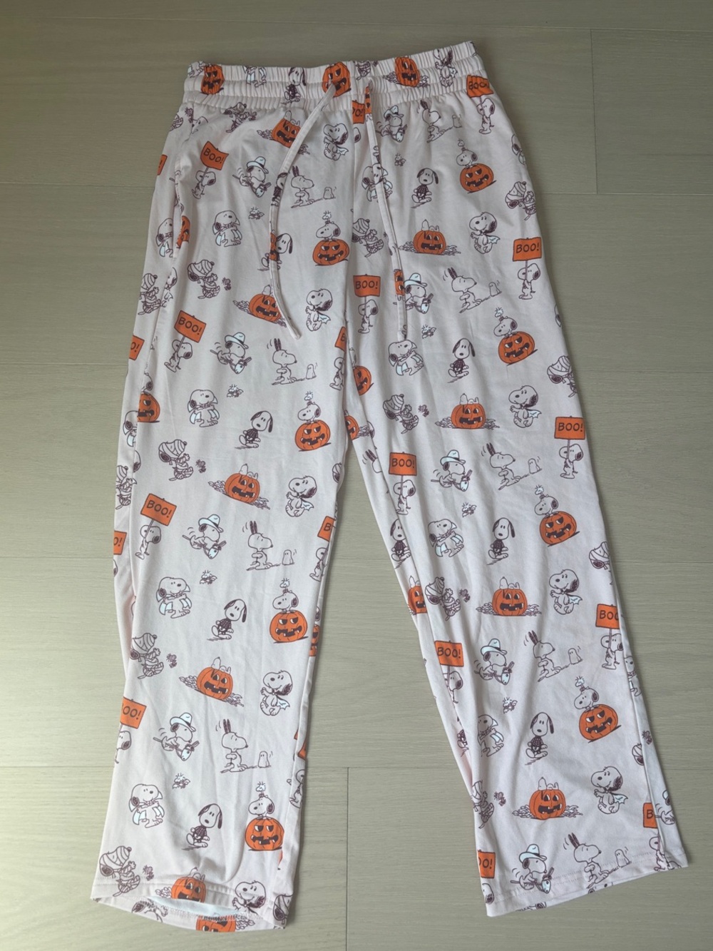 Kids Pink Halloween Snoopy-Print Pajama Pants
